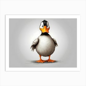 Cartoon Duck Art Print