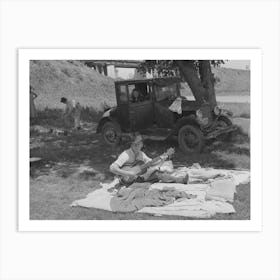 Camp Of Migrant Workers Near Prague, Oklahoma, Lincoln County By Russell Lee Art Print