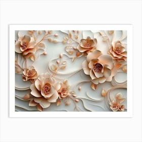 Paper Flower Wall Art 19 Art Print