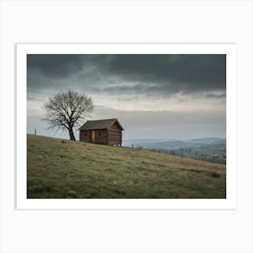 Small House On The Hill Art Print