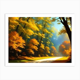 Autumn Road 3 Art Print