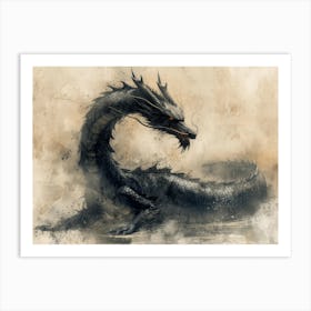 Calligraphic Wonders: Chinese Dragon 3 Art Print