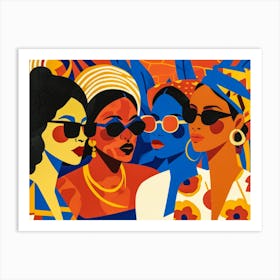 Women In Sunglasses 1 Art Print