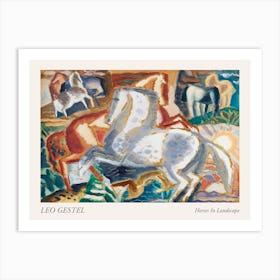 Horses In Landscape, Leo Gestel Poster Art Print