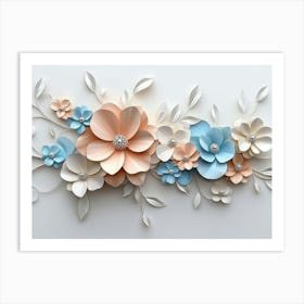 Paper Flower Wall Art 14 Art Print