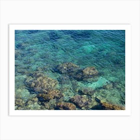 Clear blue Mediterranean Sea and rocks Art Print