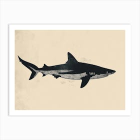 Dogfish Shark Silhouette 4 Art Print