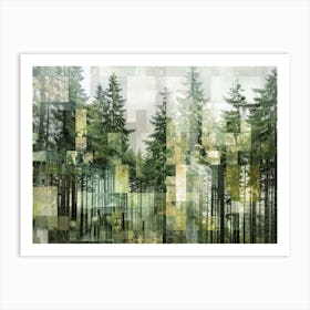 Forest Photo Collage 2 Art Print