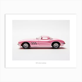 Toy Car 55 Corvette Pink Poster Art Print
