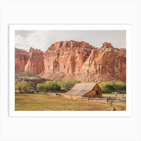 Red Rock Desert Homestead Art Print