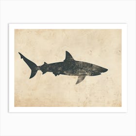 Goblin Shark Silhouette 5 Art Print
