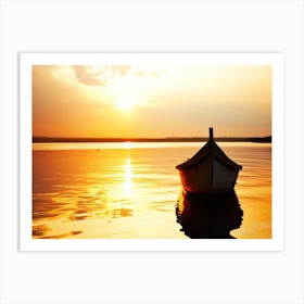 Sunset Shimmer - Sunset Boat Art Print