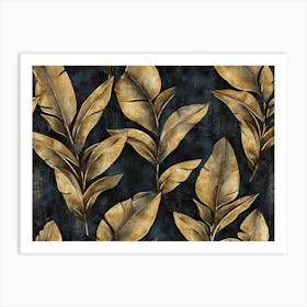 Gold Leaves 6 Art Print