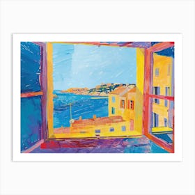 Marseille From The Window View Painting 4 Art Print