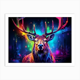 Colorful Deer Art Print