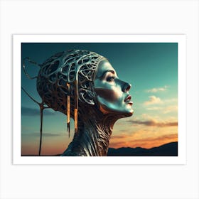 Futuristic Woman 2 Art Print