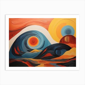 Whirlpool In Warmth Art Print