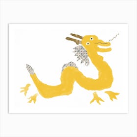 Chinese Dragon yellow Art Print