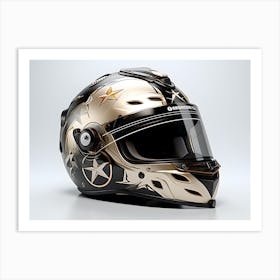 F1 Helmet With Stars Art Print