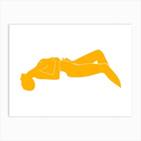 C12 Yellow Nude Art Print