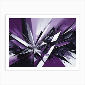 Purple And Black Abstract Painting 8 Art Print