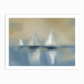 Sailboats On The Water 2 Art Print