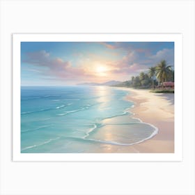 Sunset On The Beach Art Print