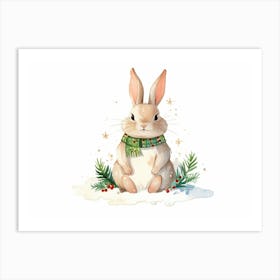 Watercolor Bunny Art Print