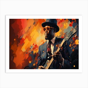 Blues Musician 1 Art Print