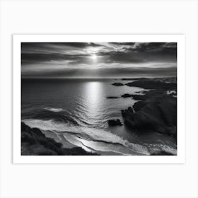 Black And White Seascape 14 Art Print