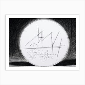 An Expertly Sketched Circular Emphasis Marks Illuminated By Striking Increases In The Graphite Pre 2 1 Art Print