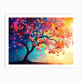 Colorful Tree Painting 2 Art Print