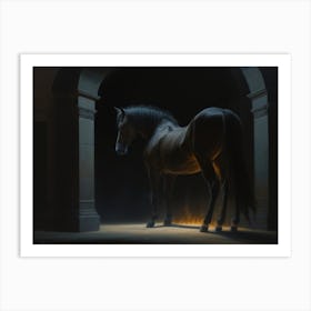Horse In The Dark Art Print