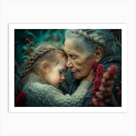 Grandma And Granddaughter Art Print