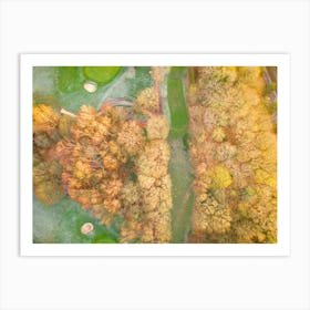 Aerial View Of Golf Course Art Print