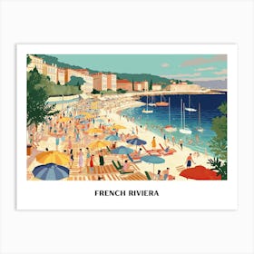 French Riviera Vintage Travel Poster Landscape 4 Art Print