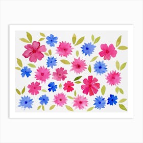 Hippie Flowers Art Print