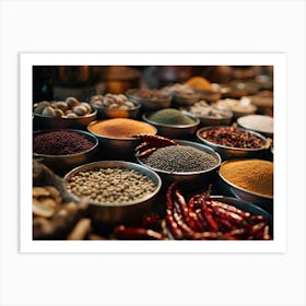 Spices In Bowls 1 Art Print