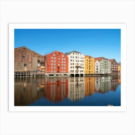 Trondheim Reflection, Norway Art Print