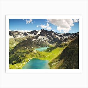 Aerial View Of Mountain And Body Of Water Art Print