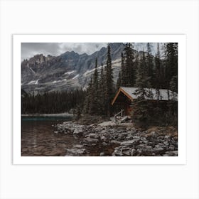 Wilderness Lake Cabin Art Print