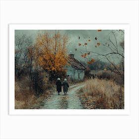 Walking on a Serene Country Road # 2 Art Print