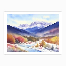 Tranquil Winter Landscape Photography Art Print