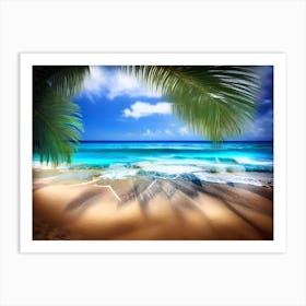 Beach Wallpaper Art Print