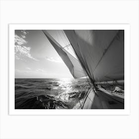 Sailboat Sailing In The Ocean Art Print