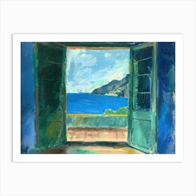 Sorrento From The Window View Painting 1 Art Print