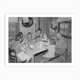 Sharecropper S Family At Midday Meal, Southeast Missouri Farms By Russell Lee Art Print