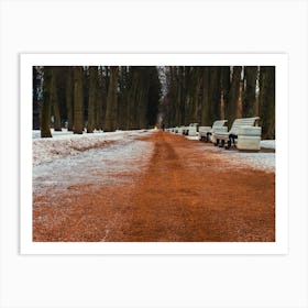 Snowy Park Art Print