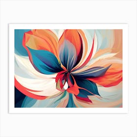 Abstract Flower Painting 10 Art Print