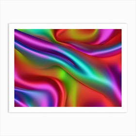 Rainbow Silk  Art Print